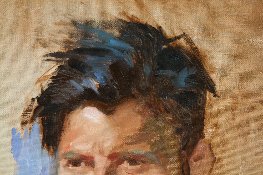 How to paint hair in oil portrait painting. Some advice.